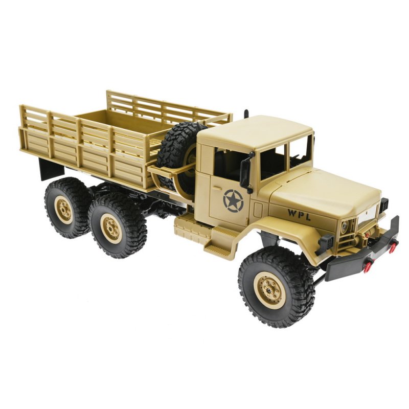 1:16 Full Scale 2.g Remote Control Car Wpl B16 6wd Climbing Military Pickup Climbing Car for Children B-16 yellow