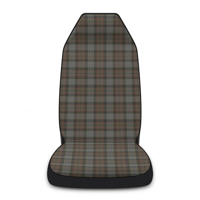 Car Driver Seat Cover Breathable Plaid Printing Single Seat Cover Interior Accessories Styling Supplies 
