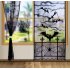 Lace Spider Web Bat Pattern Window Door Curtain for Halloween Spirit Festival Decor 40x84 Inches black 101x213cm