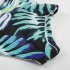 Ladies  One piece  Printed  Bikini Sexy Shoulder Strap Backless Beach Bathing Suit For Women Picture color S