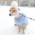 Ladies Turkey Winter Warm Sweater Soft Comfortable Pet Clothes Pets Cosplay Costume For Small Medium Large Dogs light blue M