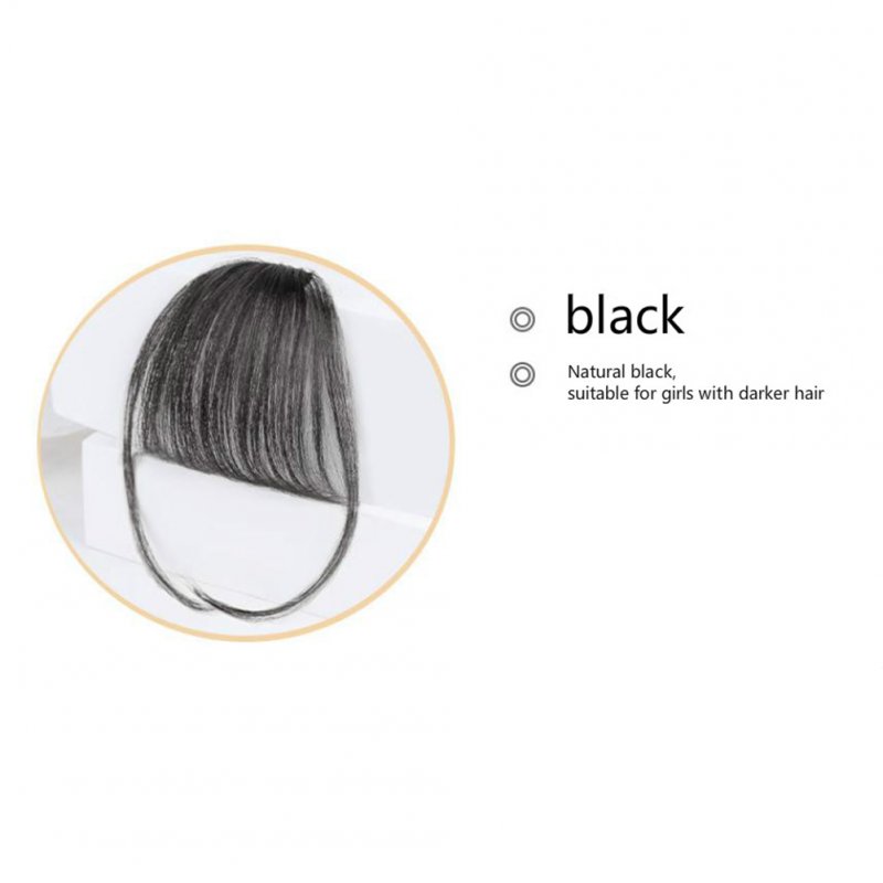 Lady Beauty Clip In Bangs Human Hair Air Bang Brazilian Hair Pieces Invisible Seamless Non-remy Replacement Hair Wig Black