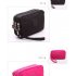 Lady Phone Wallet Package 3 Layers Handbag Cross Section Clutch Bag Large Capacity Valentines Gift black