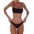 Lady Sexy Bikini Tube Top Triangle Shorts Backless Shoulder Straps Swimsuit Swimwear Beach Wear