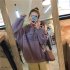 Lady Thicken Loose Hoodie Sweatshirt Printing Letter Autumn Winter Casual Pullover Tops light green XL