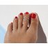 LanLan Lady Elegant Simple Adjustable Gold Silver Metal V Toe Ring Foot Beach Jewelry  Main Color silver