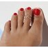 LanLan Lady Elegant Simple Adjustable Gold Silver Metal V Toe Ring Foot Beach Jewelry  Main Color silver