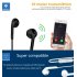 Langsdom BL6 Wireless Headphone Bluetooth Earphones Sport Half In Ear Neckband Headset with Microphone for Phone white