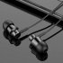 Langsdom M407T Sports Type C Plug Wired Earphones Hifi Bass Headphones for Smart Phone   Black