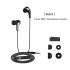 Langsdom R29 In Ear Metal Headsets Stereo Bass Music Earbuds with Microphone Volume Control Earphone White