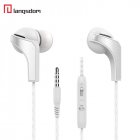 Langsdom R29 In Ear Metal Headsets Stereo Bass Music Earbuds with Microphone Volume Control Earphone White