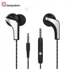 Langsdom R29 In Ear Metal Headsets Stereo Bass Music Earbuds with Microphone Volume Control Earphone Black