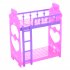 Lanlan Cute 3 5 Inch Plastic Double Bed Frame For Doll Bedroom Furniture Accessories Purple Pink Or Pink Yellow Color Random