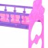 Lanlan Cute 3 5 Inch Plastic Double Bed Frame For Doll Bedroom Furniture Accessories Purple Pink Or Pink Yellow Color Random