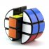 Lanlan Magic Cube Round 2X3X3 Cylindrical Sticker Smooth Speed Cube Educational Toy White background