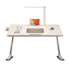 Laptop Desk For Bed With LED Lamp 3 Levels Brightness 5 Adjustable Heights 10.6-15.4 Inch Foldable Multifunctional Bed Desk