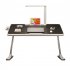 Laptop Desk For Bed With LED Lamp 3 Levels Brightness 5 Adjustable Heights 10 6 15 4Inch Foldable Multifunctional Bed Desk brushed black