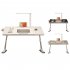 Laptop Desk For Bed With LED Lamp 3 Levels Brightness 5 Adjustable Heights 10 6 15 4Inch Foldable Multifunctional Bed Desk pearl white
