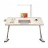 Laptop Desk For Bed With LED Lamp 3 Levels Brightness 5 Adjustable Heights 10 6 15 4Inch Foldable Multifunctional Bed Desk pearl white