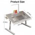 Laptop Desk For Bed With LED Lamp 3 Levels Brightness 5 Adjustable Heights 10 6 15 4Inch Foldable Multifunctional Bed Desk brushed black