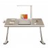 Laptop Desk For Bed With LED Lamp 3 Levels Brightness 5 Adjustable Heights 10 6 15 4Inch Foldable Multifunctional Bed Desk brushed black