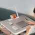 Laptop Desk For Bed With LED Lamp 3 Levels Brightness 5 Adjustable Heights 10 6 15 4Inch Foldable Multifunctional Bed Desk pearl white