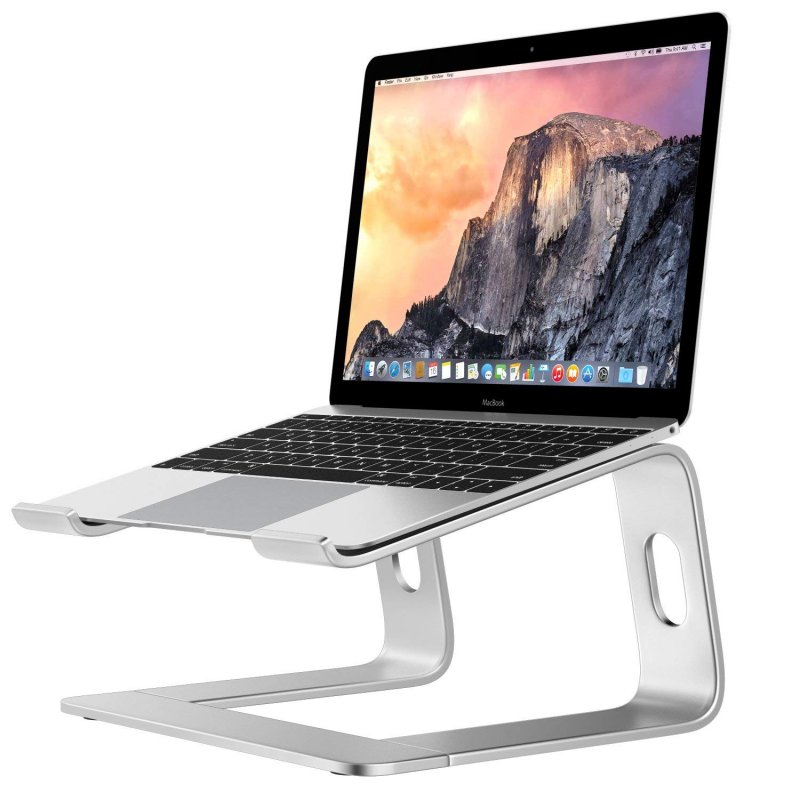 Laptop Riser Stand Universal Detachable Portable Aluminum Alloy Notebook PC Desk Holder Silver