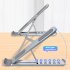 Laptop Stand Aluminium Alloy Stand Folding Laptops Desktop Elevator Cooling Laptop Stand For Tablet Laptop E Readers Silver  comes with velvet bag 