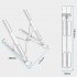 Laptop Stand Aluminium Alloy Stand Folding Laptops Desktop Elevator Cooling Laptop Stand For Tablet Laptop E Readers Silver  comes with velvet bag 