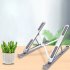 Laptop Stand Aluminium Alloy Stand Folding Laptops Desktop Elevator Cooling Laptop Stand For Tablet Laptop E Readers Silver  comes with velvet bag 