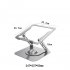 Laptop Stand Computer Riser Adjustable Rotation Laptops Mount for 10 17 Inches Notebook Tablet Silver