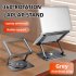 Laptop Stand Ergonomic Laptops Desk Elevator Aluminum Alloy Cooling Holder Folding Laptop Mount Rotated Riser silver