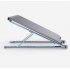 Laptop Stand Portable Adjustable Ventilated Riser Stand for Bed Desk and Sofa Aluminium Holder Ergonomic for Mac Pro Air Samsung Acer HP Dell ASUS  Small silver