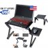 Laptop Stand Table Lap Desk Tray Portable Adjustable for Bed Computer Holder  black