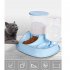 Large Capacity Pet Automatic Feeding Bowl Drinking Fountain for Dog Cat Supplies gray 39 36 31cm