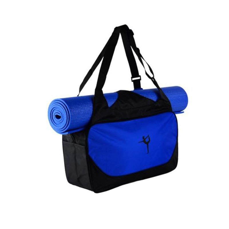 Large Capacity Yoga Bag Shoulder Bag Waterproof Case Carriers (Mat not included) 48*24*16cm Dark blue