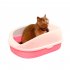 Large Cat Litter Box Plastic Cat Toilet with Cat Litter Shovel Pets Indoor Sandbox green 56 38 22cm