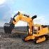 Large Children Car Inertial Excavator Toy Construction Vehicle Set Boy Car Hook Machine Excavator Perfect Kids Birthday Gift Large manual excavator toy