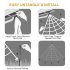 Large Scary Spider Web Halloween Party Scene Props Decoration for Outdoor White  5 4 8 m with ground nails 