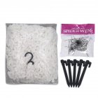 Large Scary Spider Web Halloween Party Scene Props Decoration for Outdoor White (5*4.8 m with ground nails)