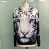 Large Size 3D Black White Tiger Printing Hooded Sweatshirts for Men Women Lovers Black and white tiger L