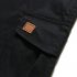 Large Size Men Fashion Pure Color Patchwork Leather Belt Casual Shorts Khaki M