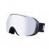 Large Sphere Ski Goggles Double Layers Adult Antifog Windproof Climbing Goggles Black frame black film