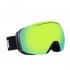 Large Sphere Ski Goggles Double Layers Adult Antifog Windproof Climbing Goggles Black frame green piece