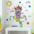 Large Wall Sticker with Single Horned Horse Pattern for Living Room Bedroom Kids Room Decor 30   60CMX2 tablets packed in bags