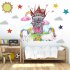 Large Wall Sticker with Single Horned Horse Pattern for Living Room Bedroom Kids Room Decor 30   60CMX2 tablets packed in bags