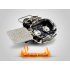 Large skull belt buckle with square window slot to hold the included LED light module or the included ironic mp3 player   