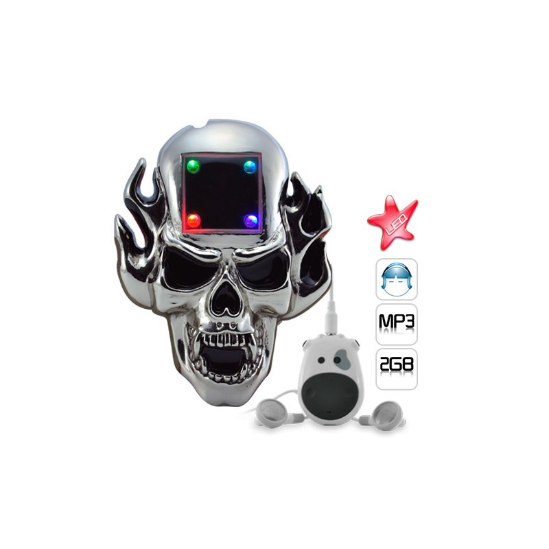 Skull Belt Buckle with MP3 Player