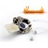 Large skull belt buckle with square window slot to hold the included LED light module or the included ironic mp3 player   