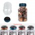 Large transparent smart counting bucket piggy bank that can store 1000 coins in random colors